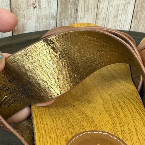 Sam Edelman Women's Clog Sandals Strappy 70s 60s Brown Size 7M - Picture 9 of 12